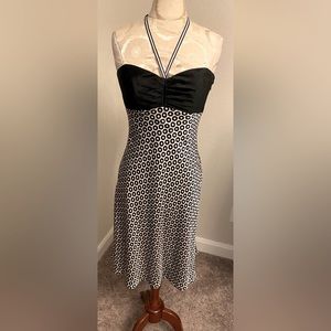 Laundry by Shelli Segal Silk Strapless Evening Cocktail Party Dress Retro Size 8